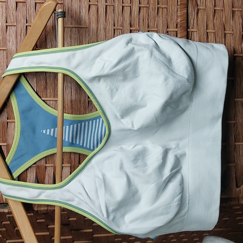 Members Mark XXL sports bra Blue and Green - Picture 6 of 9